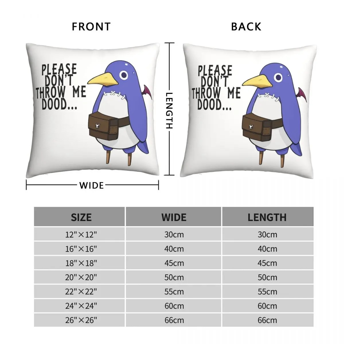 I'll Throw You Anyway Square Pillowcase Polyester Linen Velvet Printed Zip Decor Pillow Case Car Cushion Case 18