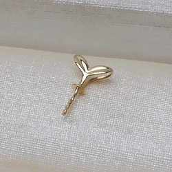 Nice Quality 18K Yellow Gold Pendant Mountings Settings AU750 Jewelry Findings for Pearls Coral Agate Crystal Beads Stones