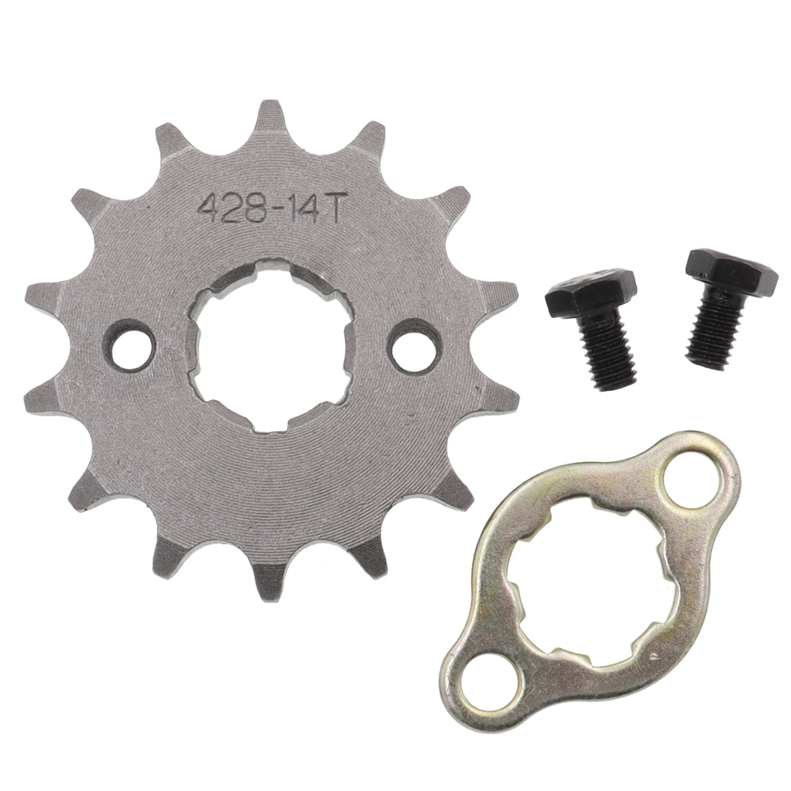 17mm 20mm Front Motorcycle Engine 428# 10T 11T 12T 13T 14T 15T 16T 17T 18T 19T Teeth Chain Sprocket With Retainer Plate Locker