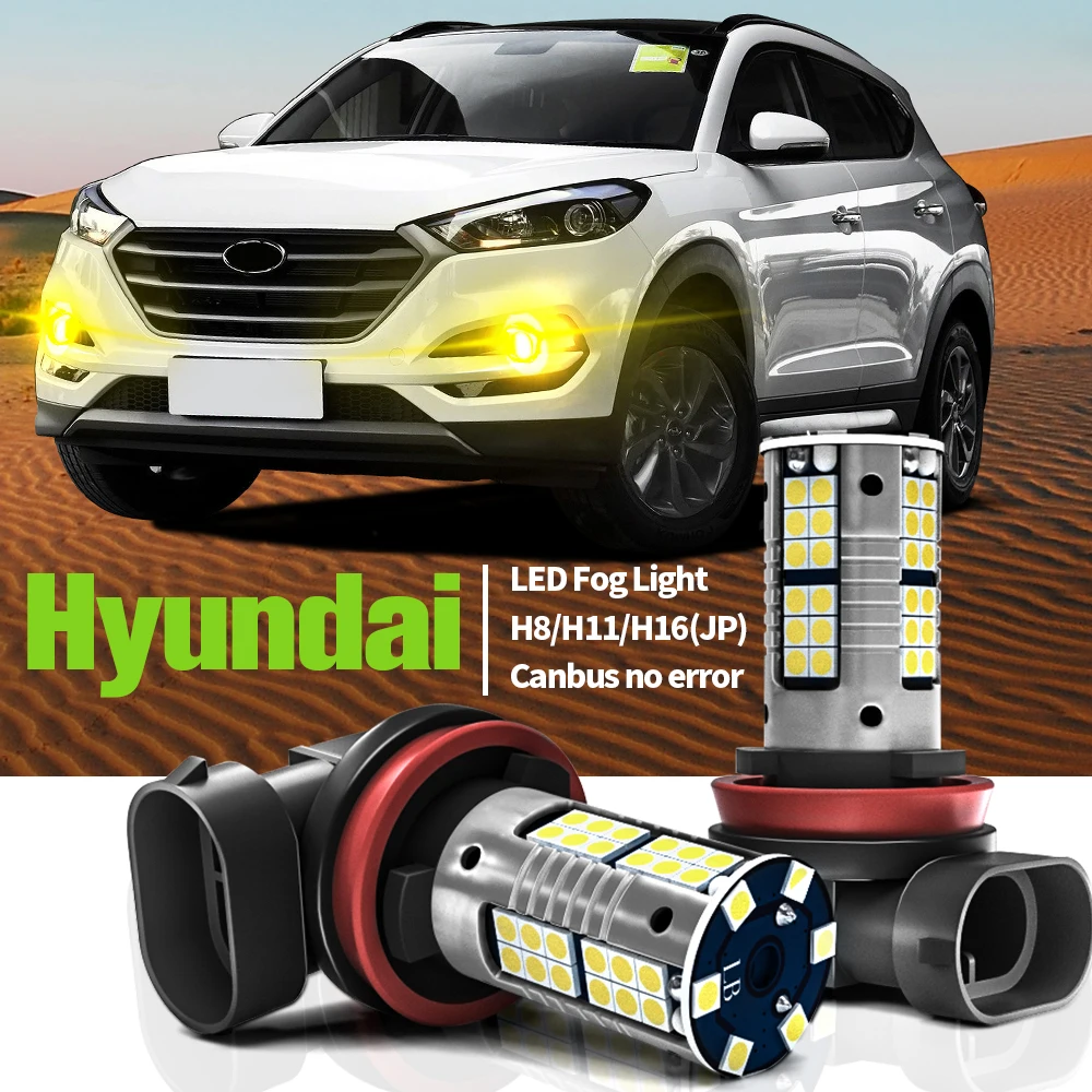 

2pcs LED Fog Light Canbus H8 For Hyundai Creta Genesis Grandeur i20 i30 i40 ix35 Kona Santa Fe Sonata Tucson 2015 2016 2017 2018