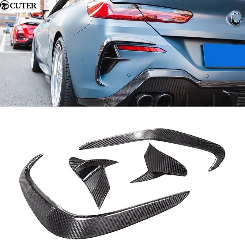 

G14 G15 G16 8 Series Carbon Fiber Rear Bumper Side Fender Air Vents Moulding Trims for Bmw 8 Series 18-20