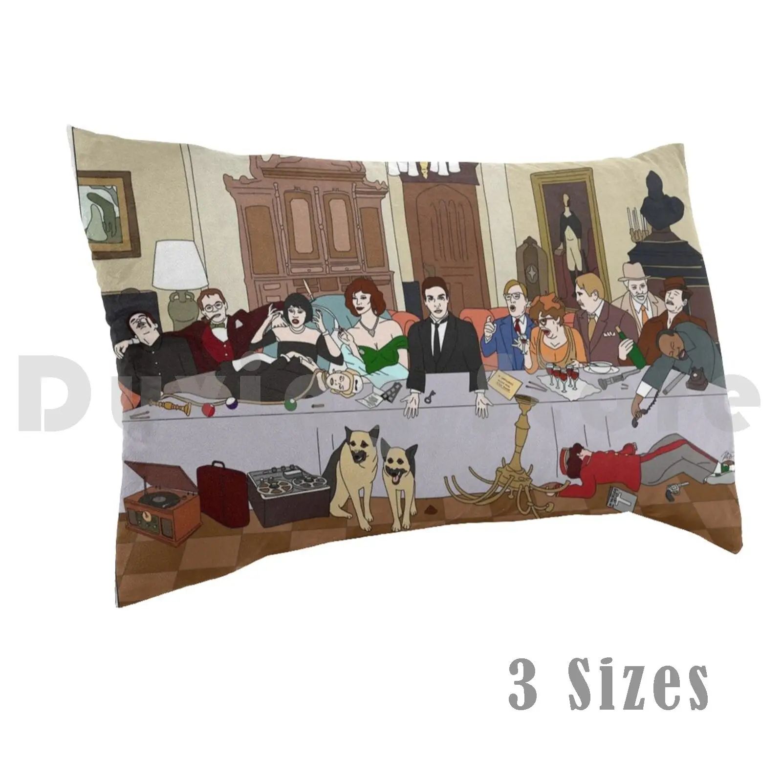 Taie d'oreiller La Cène Dernière À Boddy Mansion 786 Clue Clue Film Clue Le Film Cluedo Film