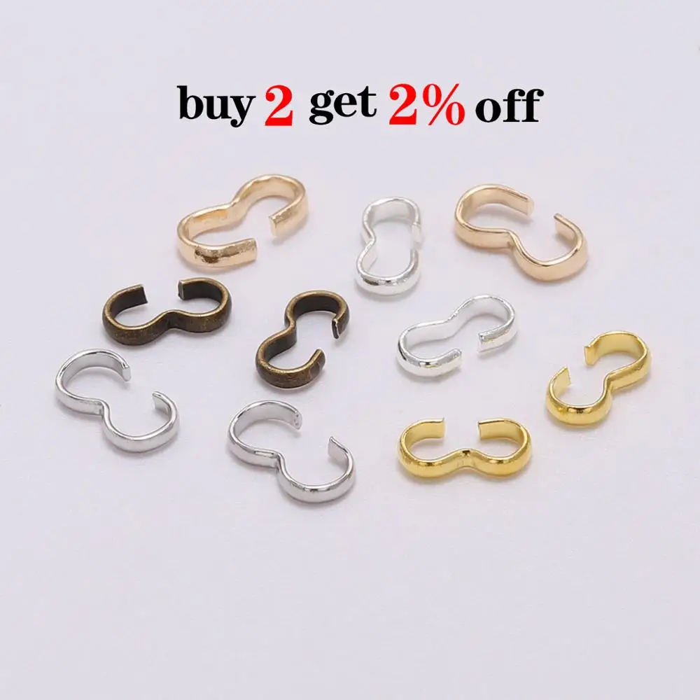 100pcs/lot 4*8 mm Buckle Clasp Connectors Gold Clasp Connectors For Jewelry Making Finding Bracelet Accessories Supplies