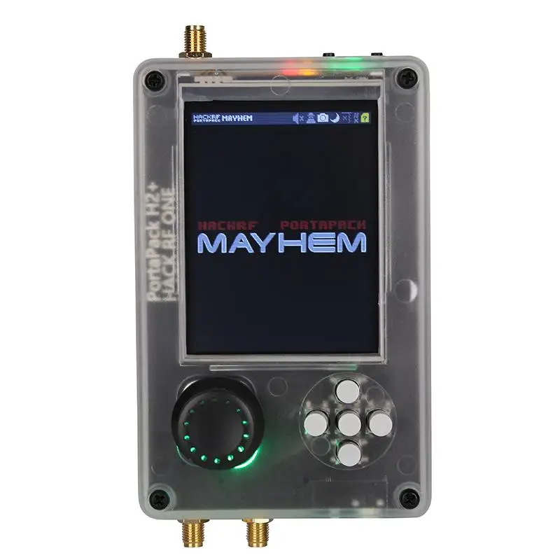 조립된 HackRF Portapack H2 Mayhem 2.0.1 펌웨어, HackRF One 6GHz SDR, 0.5ppm TXCO, 배터리 및 케이스