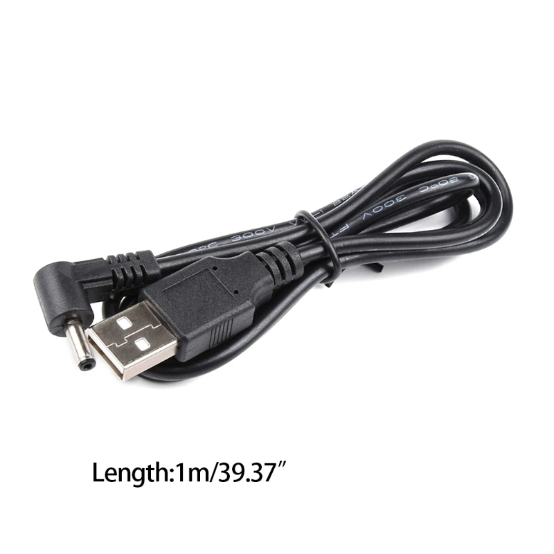 Kolanko przewód zasilający kabel USB do DC 5V 1m gniazdo łokcia DC 3.5x1.35mm na złącze USB Adapter konwersji kabla