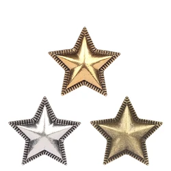 3pcs/lot 28MM Retro Zinc Alloy //Bronze CONCHO Stars Pentagram Decorative Buttons Charms For DIY Accessories