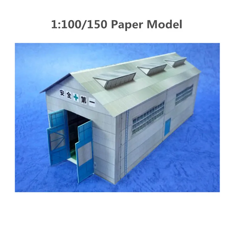 

1:100/150 Scale Paper DIY Garage Handmade Station Model Train Shop Sand Table Model