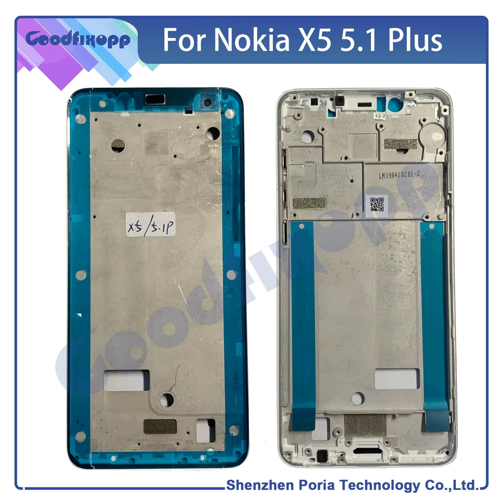 For Nokia X5 5.1 Plus Media Case Front Frame ,Middle Bezel Frame ,LCD Screen Support Front Frame