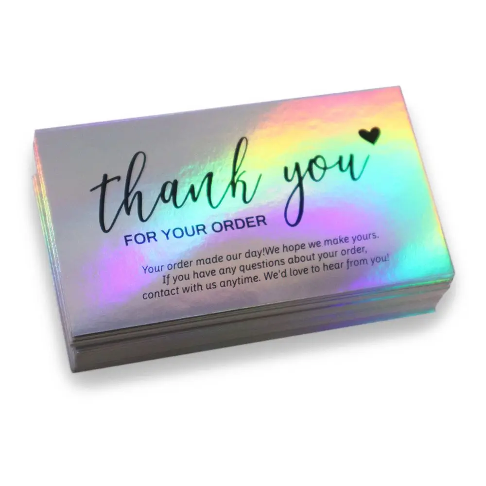 50PCS 5*9cm Greeting Postcard Online Retail Thanks Gorgeous Beyond Grateful Labels Thank You For Your Order Appreciate Cards