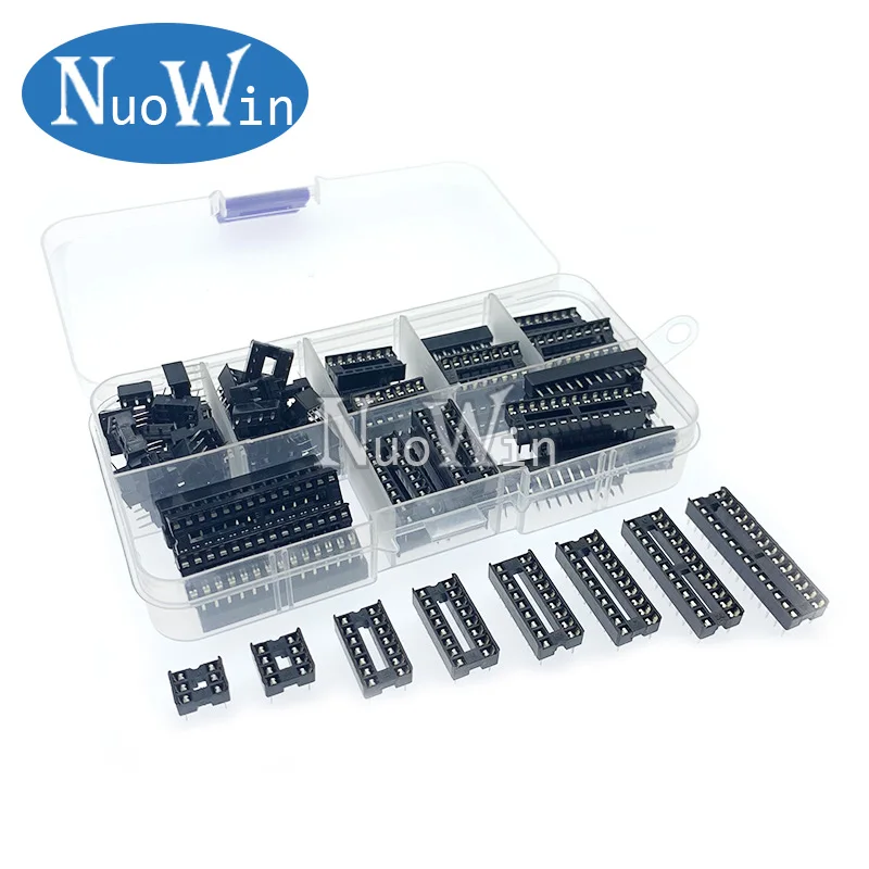 66 ชิ้น/ล็อต DIP IC Sockets อะแดปเตอร์ประเภท SOLDER SOCKET ชุด 6,8,14,16,18,20,24,28 Pins ใหม่