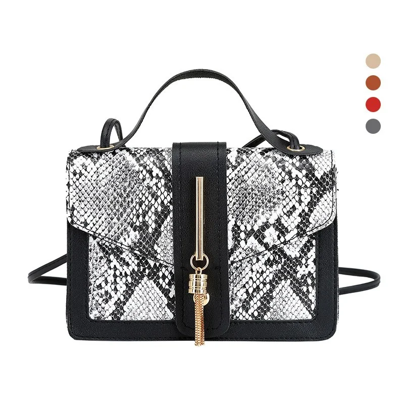 Bags fashion handbag 2021 new ladies snakeskin small square bag shoulder slung bag tide handbag