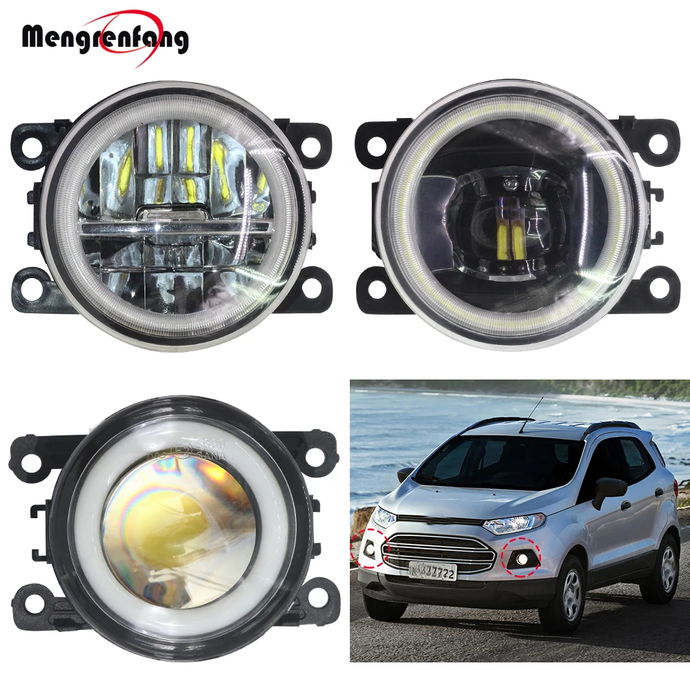 

2 Pieces Car Front Fog Light LED Halo Ring Angel Eye Daytime Running Light 4000LM 12V For Ford EcoSport 2013 2014 2015 2016