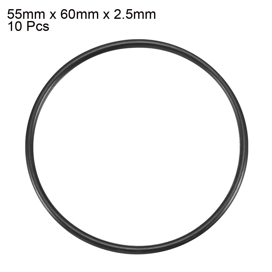 Uxcell 10 x Schwarz Nitril Gummi O Ring Ösen Dichtung 55mm x 60mm x 2,5mm