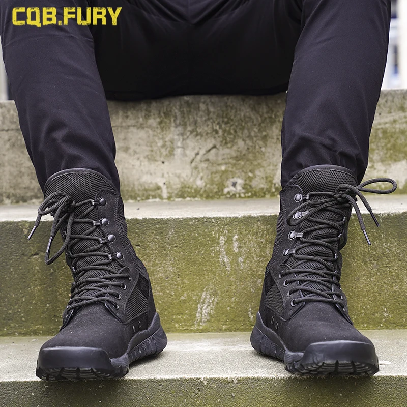 2024  summer mesh breathable 07 ultra-light men's high help special forces tactical combat boots