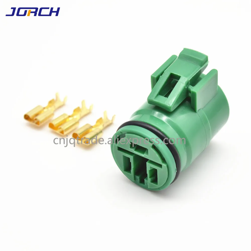 5sets 3pin 3 Way Automotive Female Socket Regulador Denso Round Connector Fuse Box 90980-10341