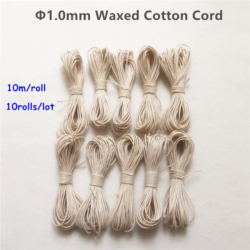 

Chenkai DIY Rope 100m 1.0mm Waxed Twisted Waxed Cotton String Line Thread Cord DIY Silicone Baby Teether Beads Toy Jewelry