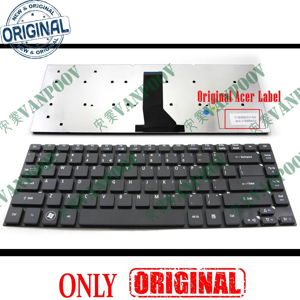 New US Notebook Laptop Keyboard For Acer Aspire E5 - 471G 421G 422G 472G 50R4 V3 ZQ0 3830 3830T 4830 4830G Black V121602AS2