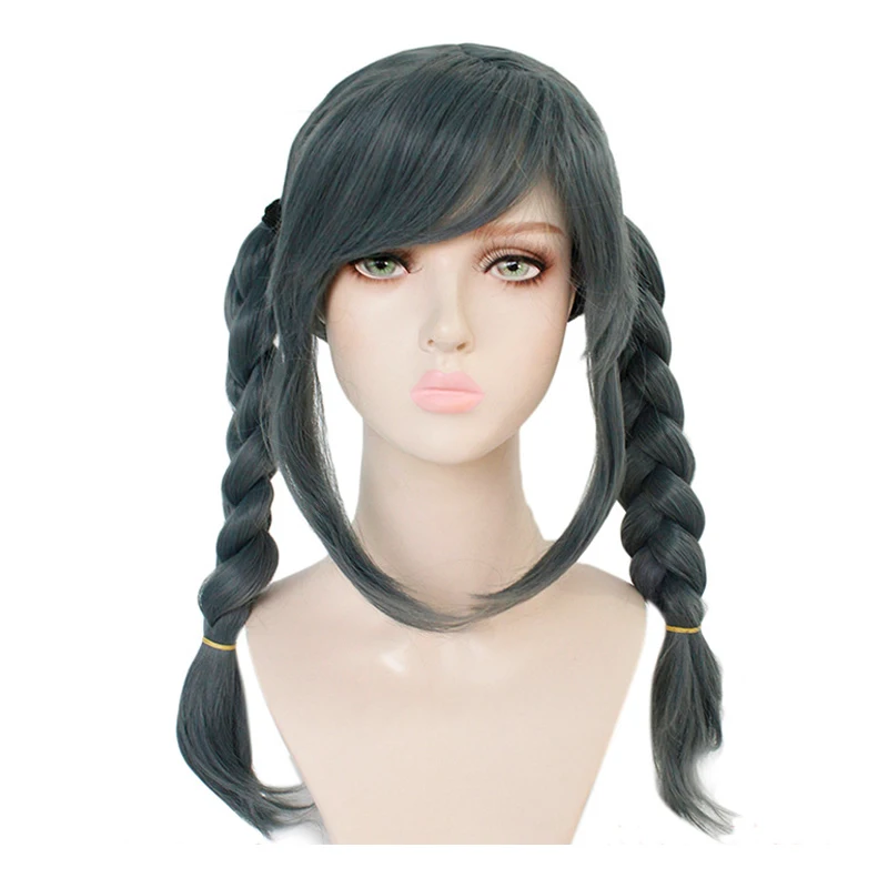 

Danganronpa Peko Pekoyama Braids Wig Cosplay Costume Anime Super Dangan Ronpa Heat Resistant Synthetic Hair Women Wigs + Wig Cap