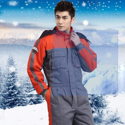 Men Work Coveralls Winter Warm Windproof Cotton Overalls Outdoor Fishing  Jumpsuit Cold Storage Working Clothes