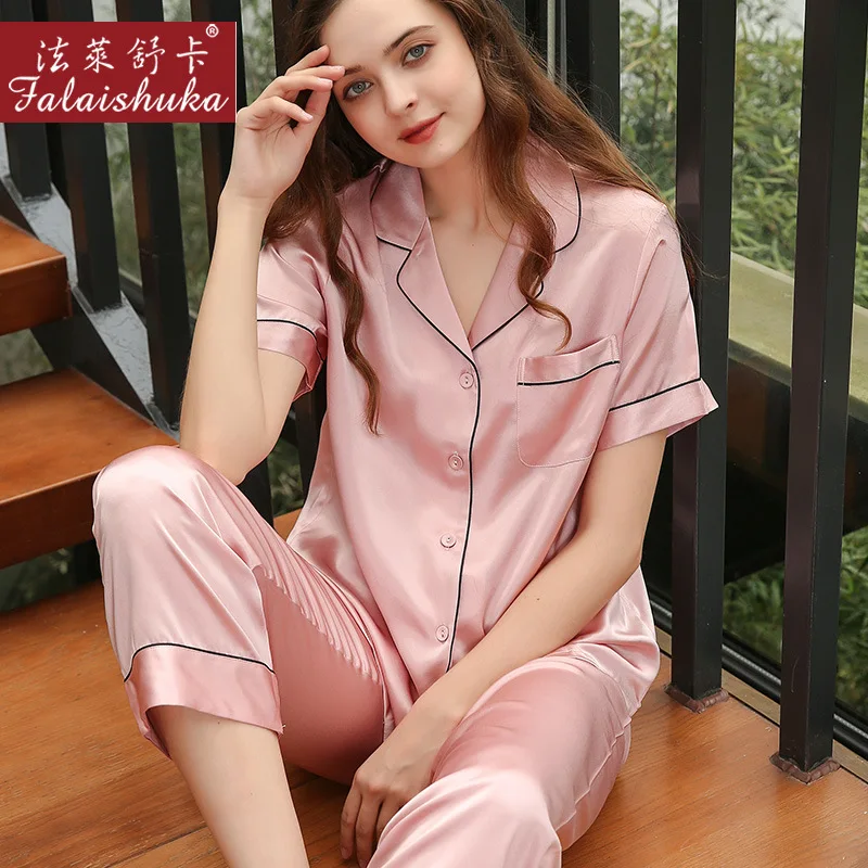 

19 momme 100% silk shorts pajamas sets women short sleeves trousers elegant pure color women pyjamas shorts pijamas T8001