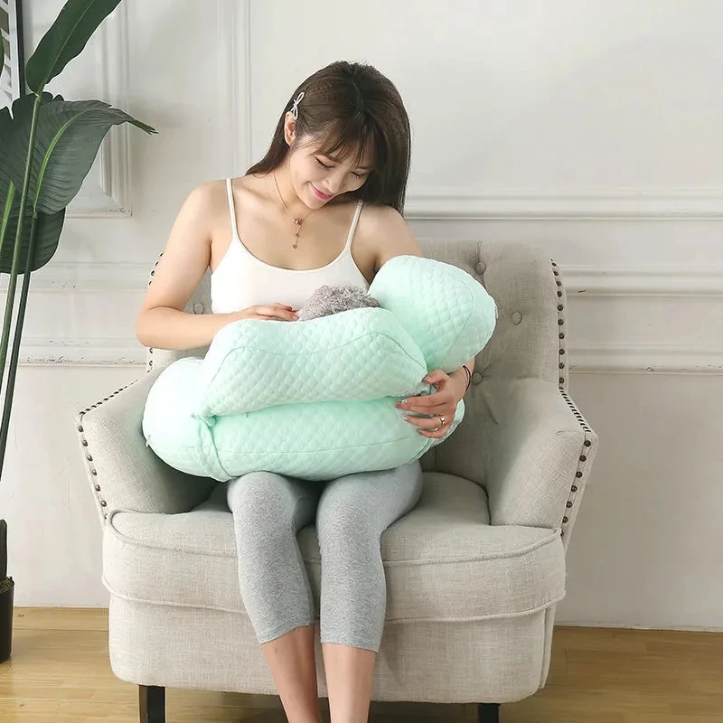 Newborn Breastfeeding Pillow Maternal Breastfeeding Artifact Anti-Tired Hands Anti-spitting Milk Horizontal Pillow Antibacterial