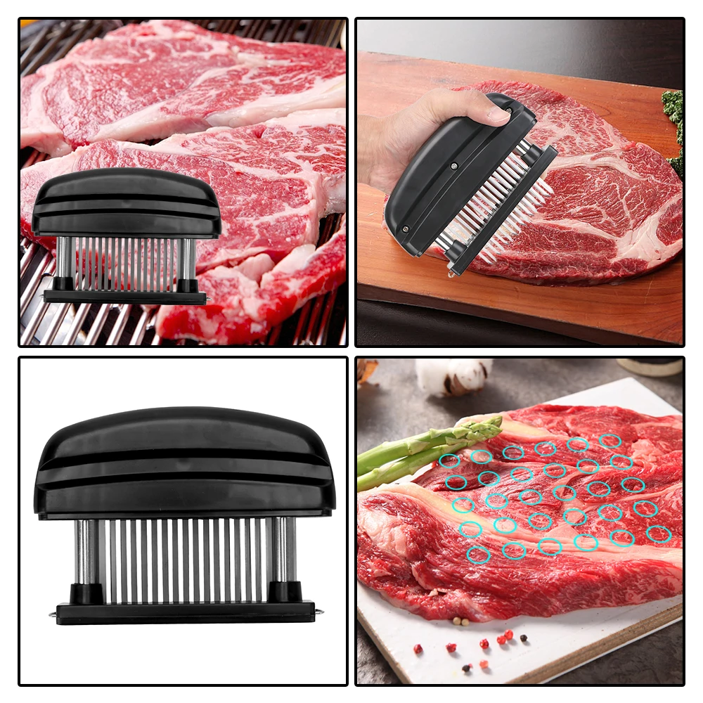 สำหรับสเต็กเนื้อ48ใบมีดเข็มเนื้อ Tenderizer สแตนเลสอุปกรณ์ทำอาหาร Tender เนื้อค้อนเครื่องมือทำครัว