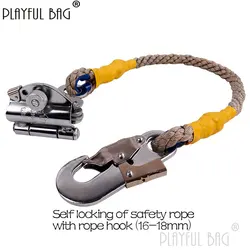 Outdoor construction Self locking device of safety rope Fall arrestor Nylon rope fall preventer Safety part ZL117 cliff-climb