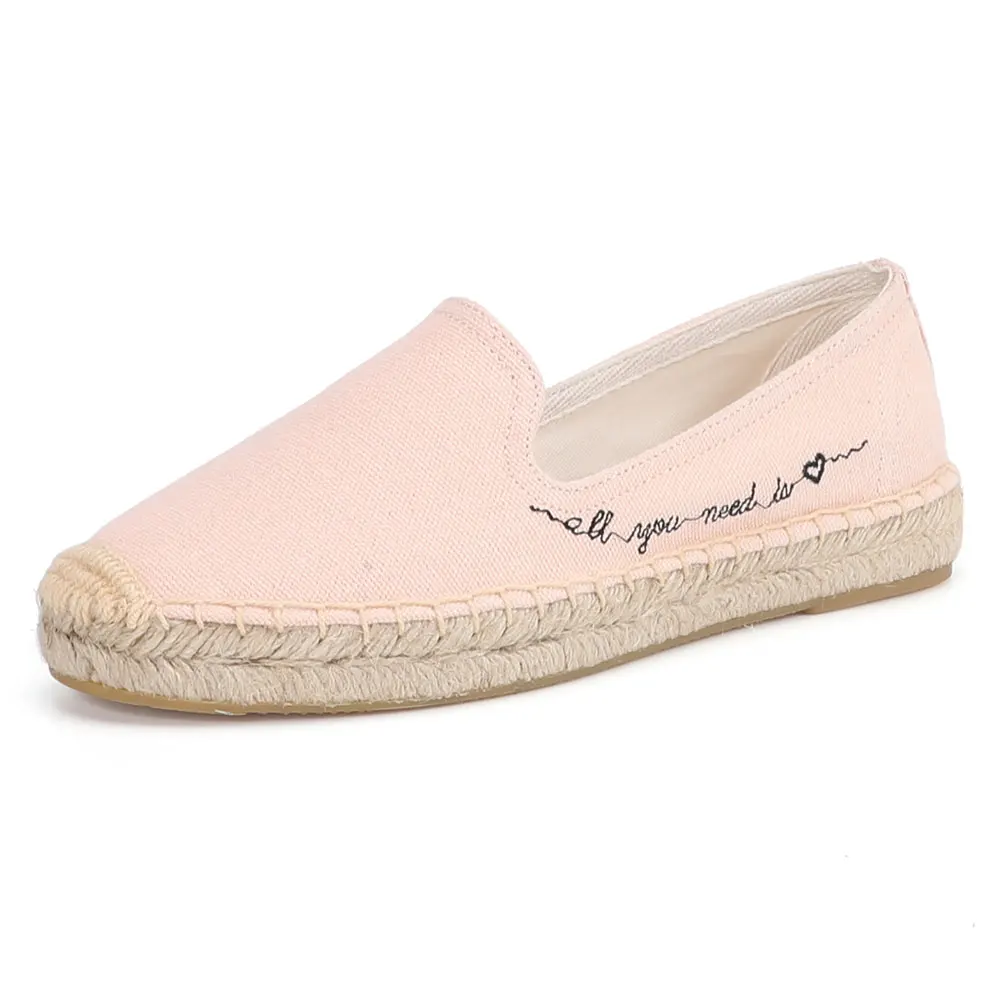 Espadrilles Flats Shoes Woman Lightweight Breathable Flat Ladies Fisherman Leisure Soft Comfortable Lazy New