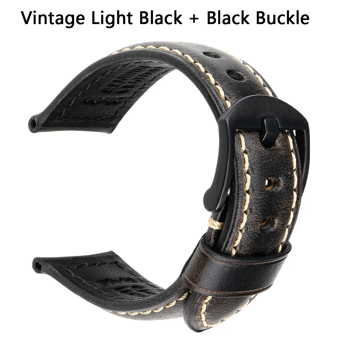 Maikes Handgemaakte Horlogeband 20mm 22mm 24mm Vintage Lederen Horlogeband Met Vlindergesp Smart Horlogeband voor Panerai