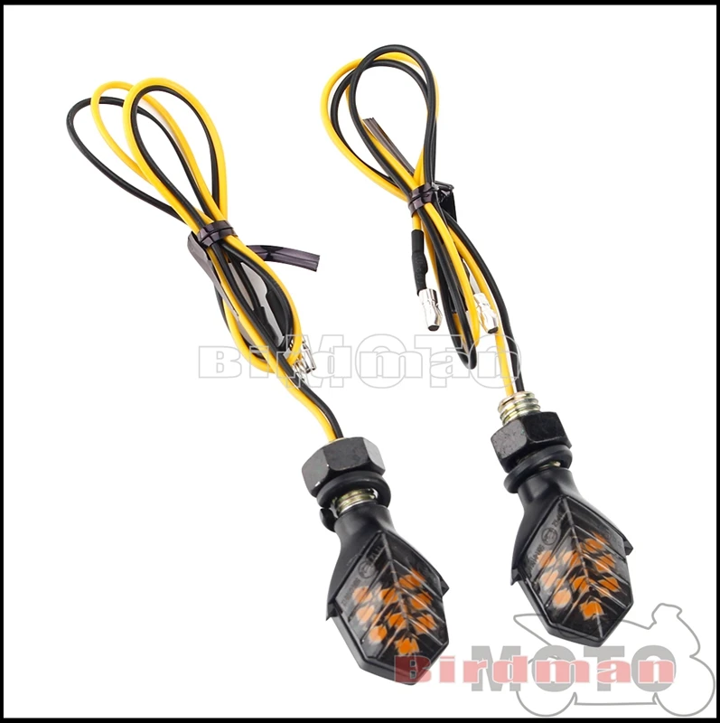 Clignotant LED pour motos, 8mm, 12 SMD, étanche, pour Kawasaki, Yamaha, Hyosung, Aprilia, Honda, 2 pièces