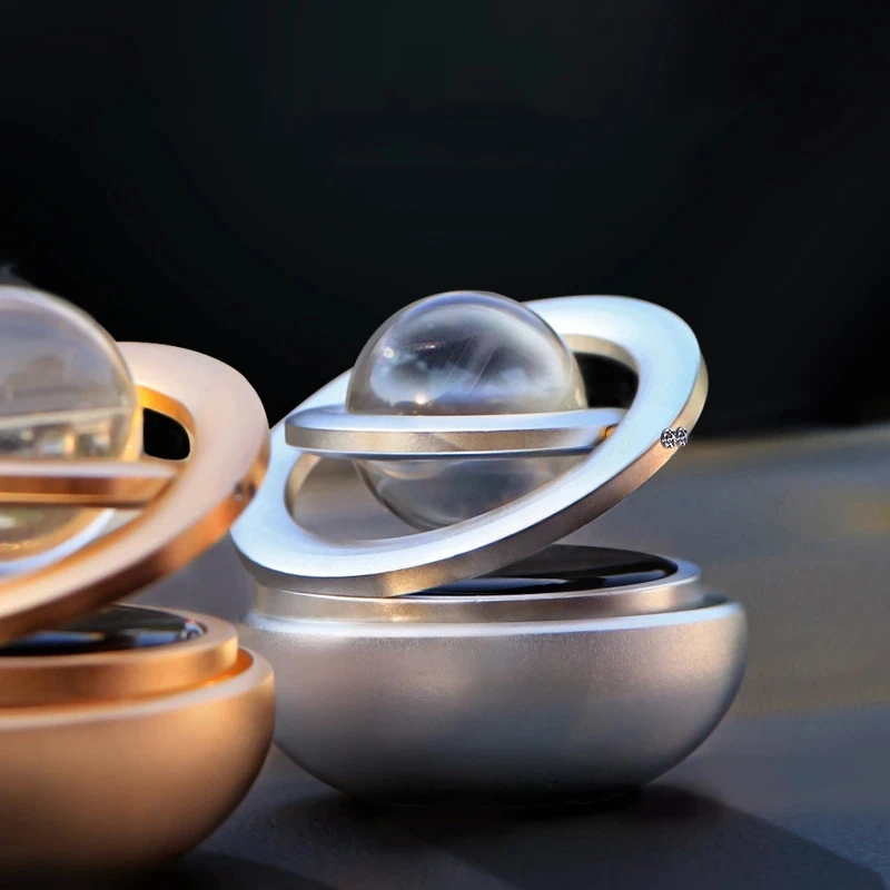 Samochód na energię słoneczną aromaterapia odświeżacz powietrza-międzygwiezdne zawieszenie podwójny pierścień fascynujący rozpylacz zapachów Maglev