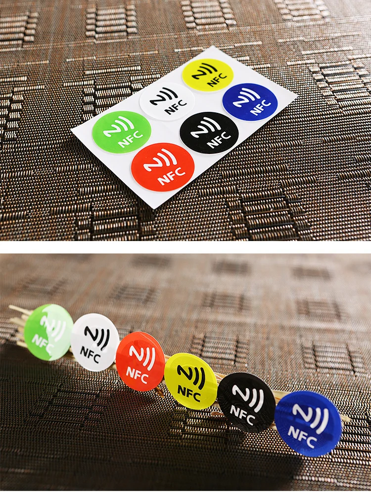 Nfc Sticker * 6 Stuks One Touch, Multi-Screen Collaborative Zelfklevende Patch, mobiele Telefoon Elektronische Label Smart