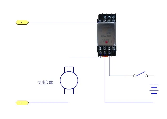 Installation of Small AC Solid State Relay SDA-3HZ Light Emitting Diode Indicator Guideway with Normal Opening 3A Socket