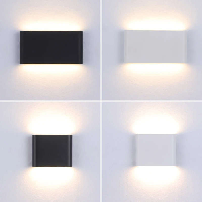 

Modern Waterproof outdoor 6W 12W LED wall lamp Aluminum UP and Down Wall Light White / Black Wall Lamps Decor Light AC85-265V