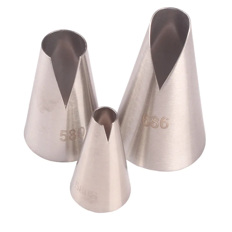Santana Decorating Mouth 3 Piece Set 3PCs Dumpling Mouth Stainless Steel Cake Decoration Cream Baking Tools