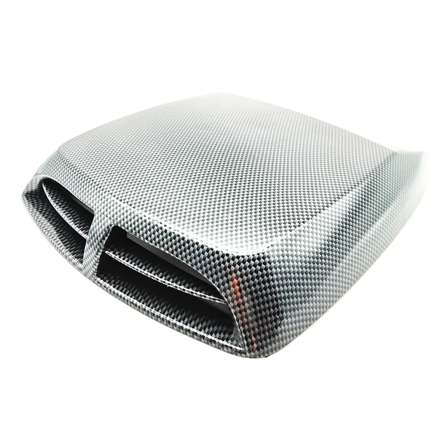 ABS Carbon Fiber Car Hood Scoop Air Vent Decoration Universal 22.5×33CM 1 PIECE