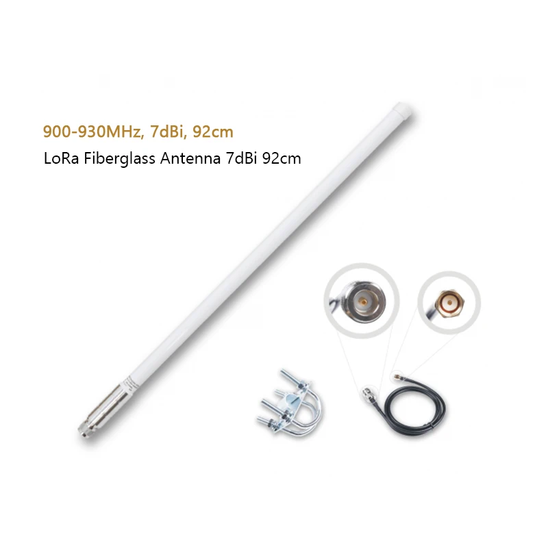 LoRa 900MHz LoRaWAN 930MHz LPWAN Wireless IIoT fiberglass antenna Outdoor 7dBi Antenna Long range Gateway lora Industrial IoT