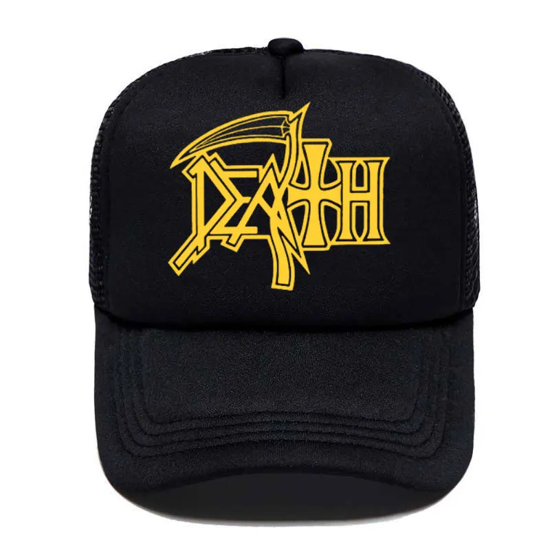 DEATH Hoodies ROCK BAND HEAVY METAL Baseball Cap Women Men Unisex 2020 Summer Parent-child Hats Mesh Visor Outdoor Sun Hat