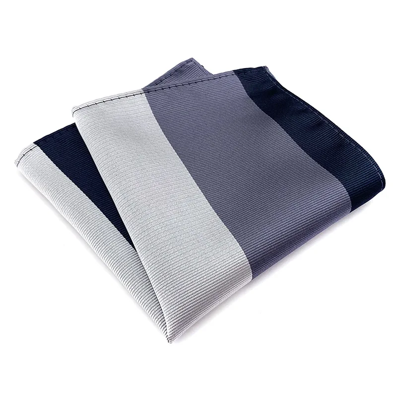 25cm*25cm Brand Silk Mens Pocket Towel Handkerchief Hanky Vintage Striped Pocket Square Wedding Party Gift Hankies