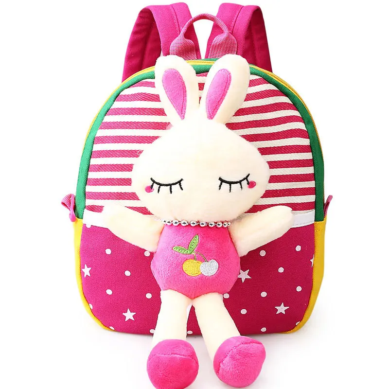 Kindergarten Baby Girls Boys 3D Cartoon Bear Character School Bags for Kids Gifts Animal Toys Shoulder School Rucksack Backpacks