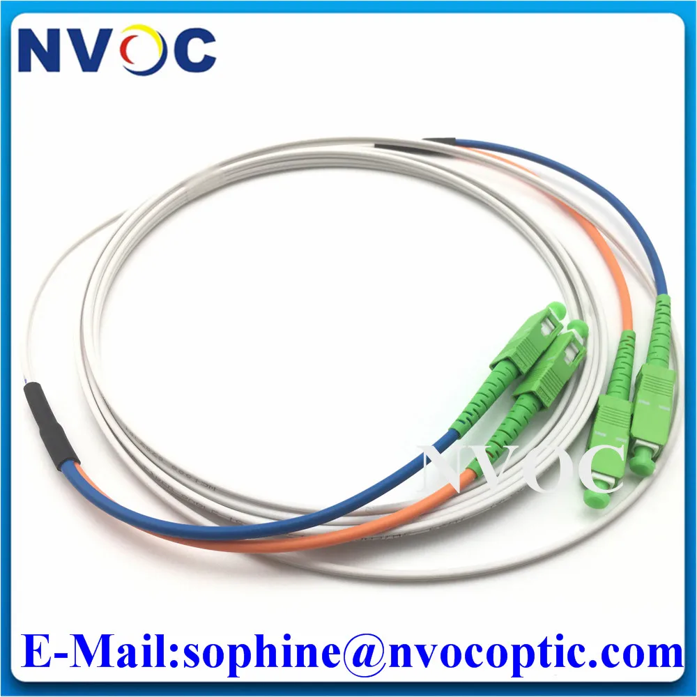 10PCS 2C FTTH Optic Fiber G657A1 SM 5M Dual Core LSZH GJYXCH SC UPC to SCAPC Outdoor Drop Cable Patch Cord with 3Steel Wire