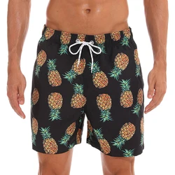 New Summer Men's Surf Board Shorts Floral Print Swimwear Swimming Beachwear Belt Jogging Running Quickly Dry Plus Size Shorts