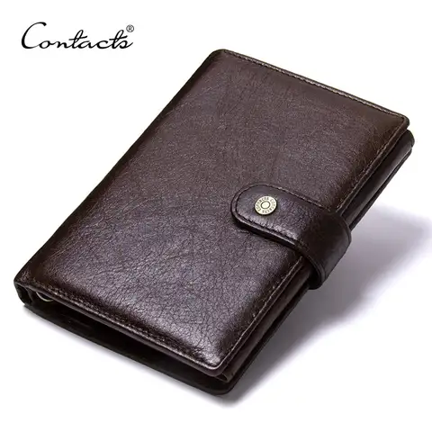 Genuine Leather Wallet for Men with Passport Holder Contact’S