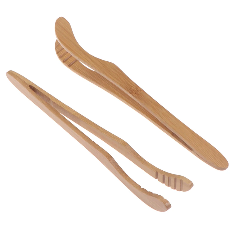 1/2/4Pcs  Bamboo Teaware Tea Clips Wood Toast Tong Wooden Toaster Bagel Bacon Squeezer Sugar Ice Tea Tongs
