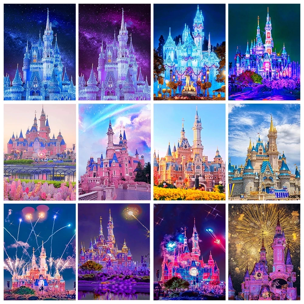 

Disney 5D DIY Brand New Diamond Painting Princess Castle Cross Stitch Kit Inlaid Rhinestone Embroidery Home Decor Gift 2022