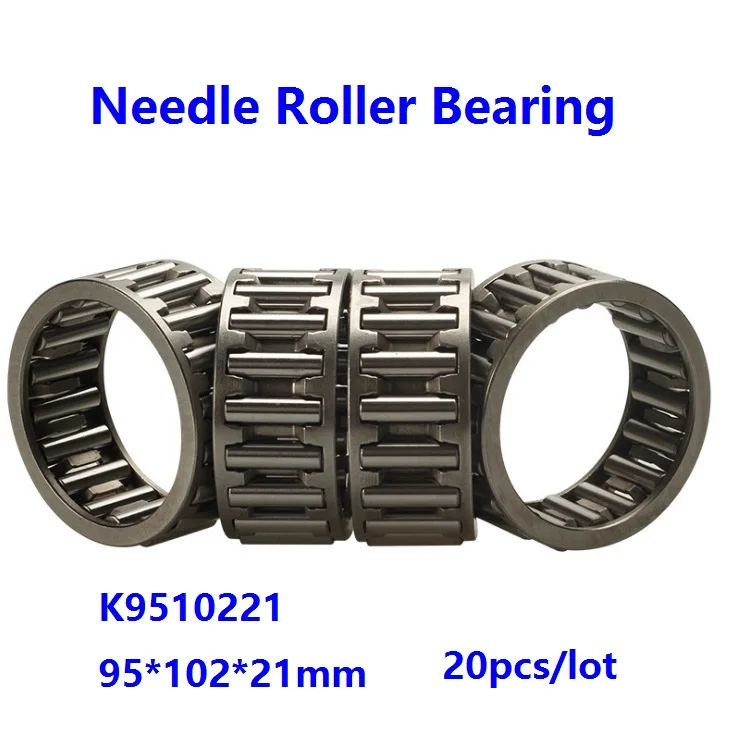 

20pcs/lot K9510221 K95X102X21 Radial Needle Roller and Cage Assemblies 95x102x21mm Needle Roller Bearing