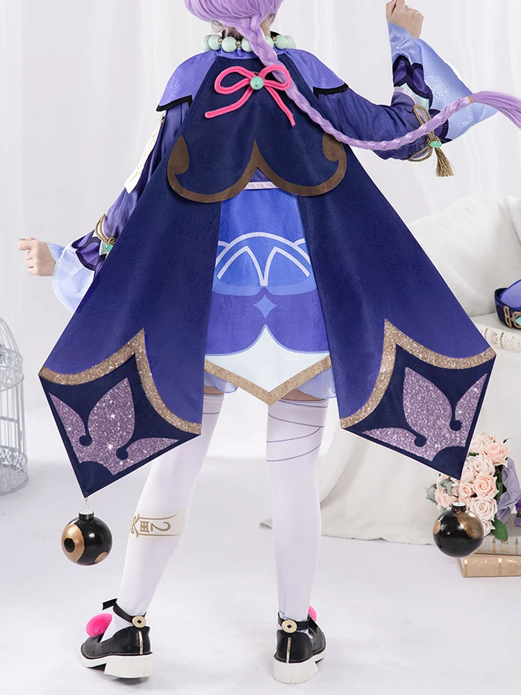 Hot Game Genshin Impact Doujin QIqi Cosplay Costume Women Girls Cos Clothes  Lovely Lori Suit Comic-con Party Outfit Pre-sale