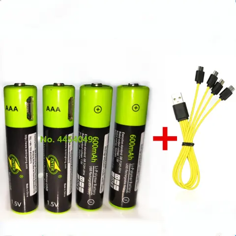 ZNTER Rechargeable AAA Lithium Battery 600mAh LITELONG