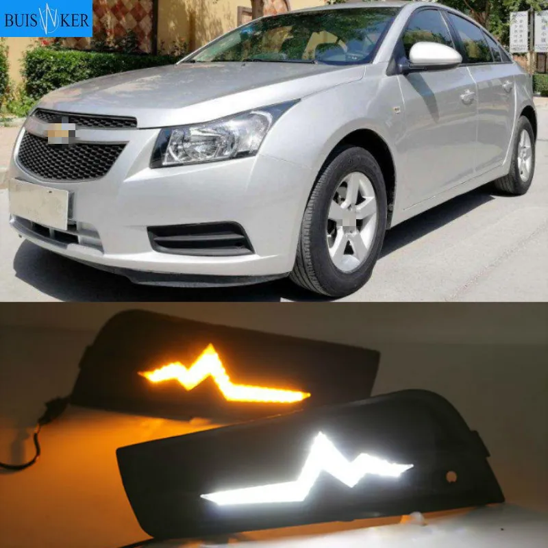 

LED Daytime Running Light DRL For Chevrolet Cruze 2009-2014 High-profile DRL Fog Lamp with Turn Signal Dimmed Light