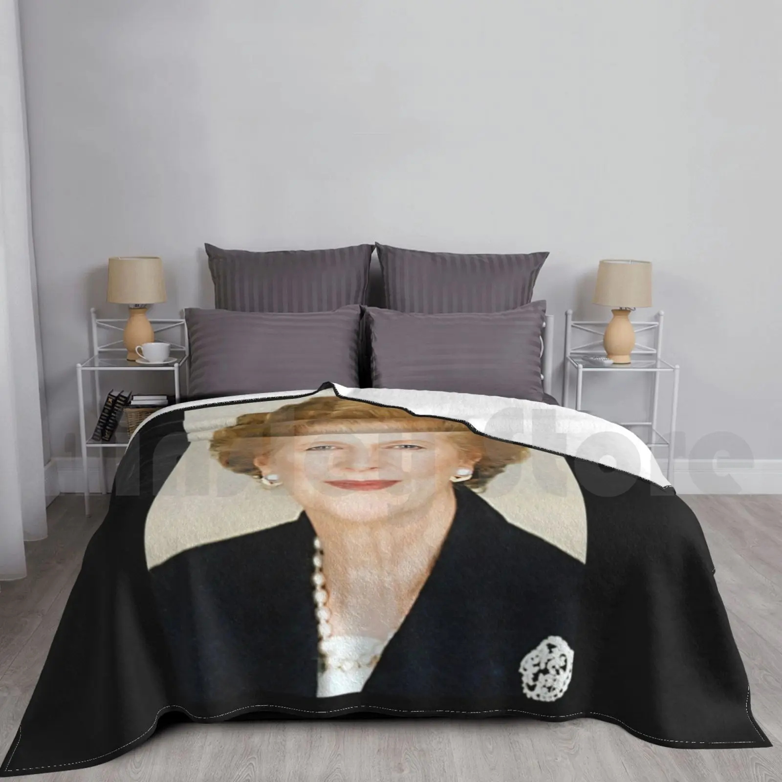 Margaret Thatcher. The Iron Lady. Blanket Fashion Custom Margaret Thatcher Baroness Stateswoman Prime